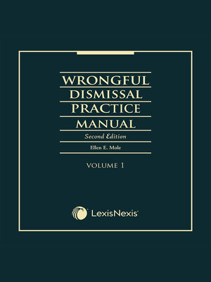 cover image of Wrongful Dismissal Practice Manual